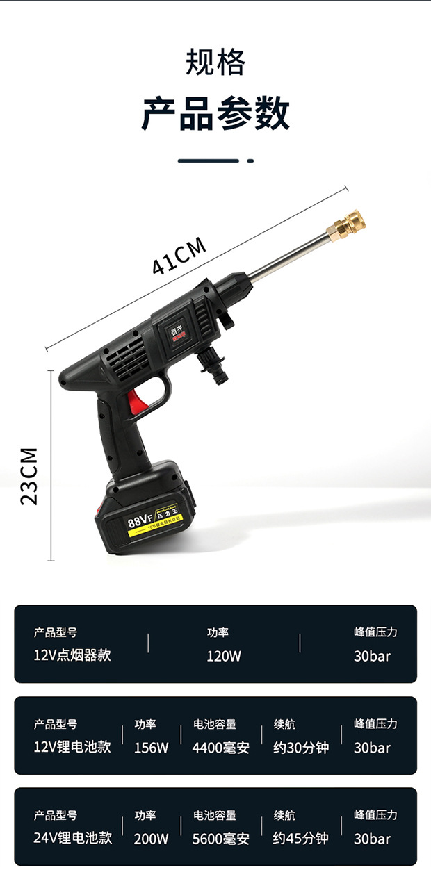 便携高效，洗车无忧 无线锂电池水枪深度评测
